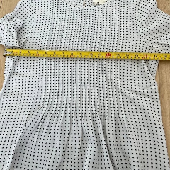 Kate spade short sleeve polka dot silk blouse - Picture 9 of 11